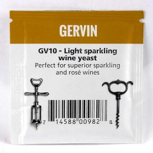 Винные дрожжи  GERVIN GV10 "Light Spark Wine yeast", 5 гр.