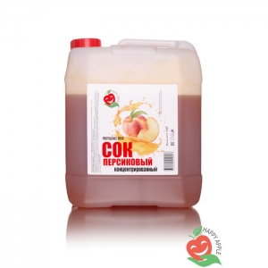 Сок концентрированный «Персиковый», кисл. 1,7% канистра 5 кг (Happy Apple)