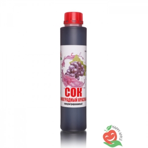 Сок концентрированный «Виноградный красный», кисл. 0,8-1,5% бутылка 1 кг (Happy Apple)