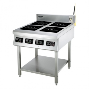 Четырёхконфорочная индукционная плита iPlate ALFA 3500Wx4 с термощупом (безимпульсная) для кафе и ресторанов